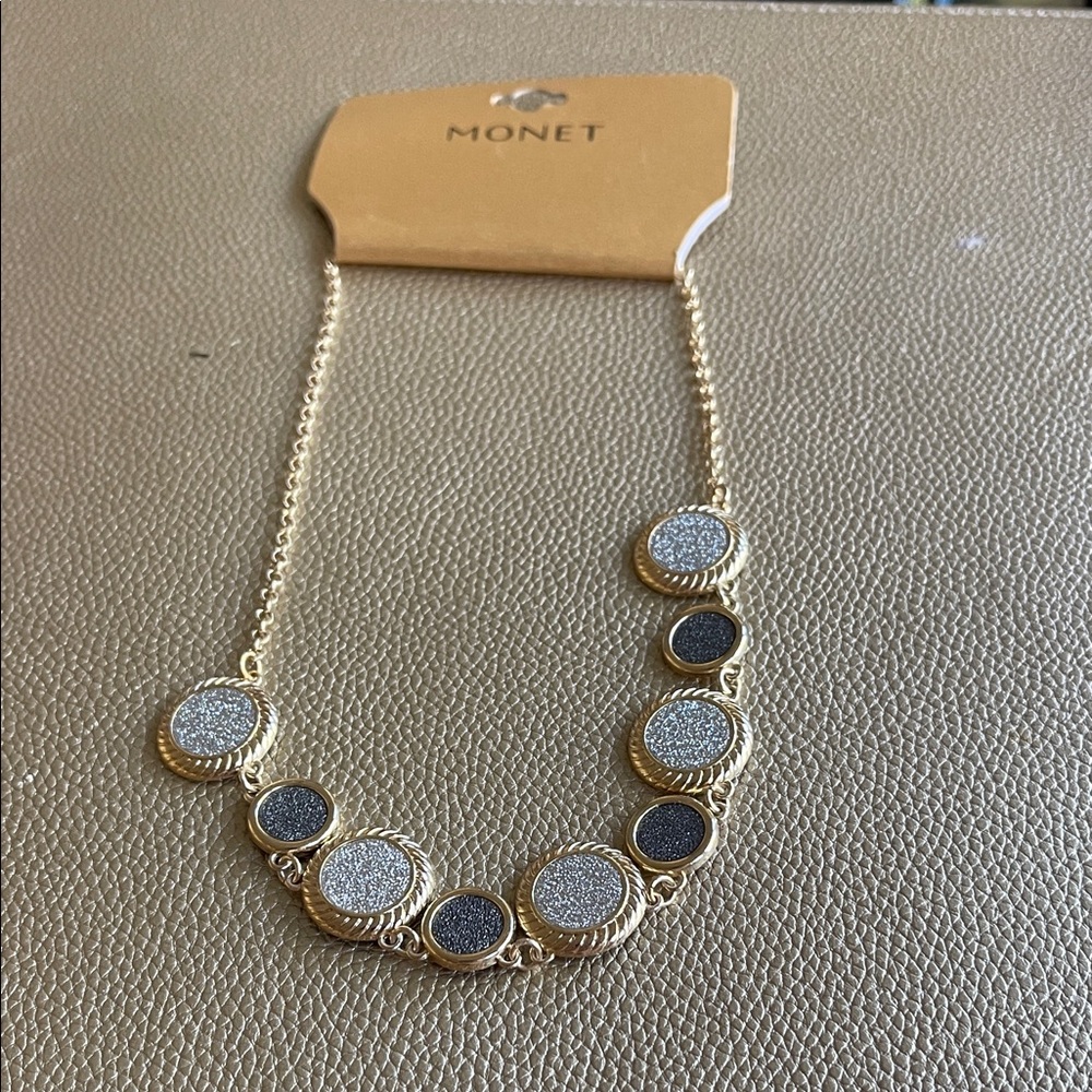 Monet Gold and Black Necklace